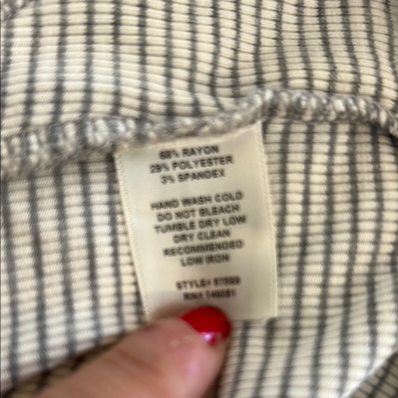 Monteau White/Grey Striped Midi Tank Sz M - Picture 11 of 15